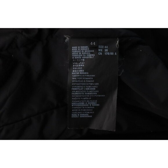 Prada Milano Women's 44 Black Double-Breasted Polyester Trench Coat Mid Length - Picture 12 of 13